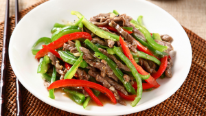 微波料理-青椒牛肉絲
