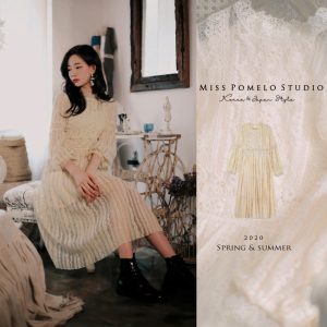 Miss Pomelo獨家訂製款古董蕾絲輕婚紗洋裝