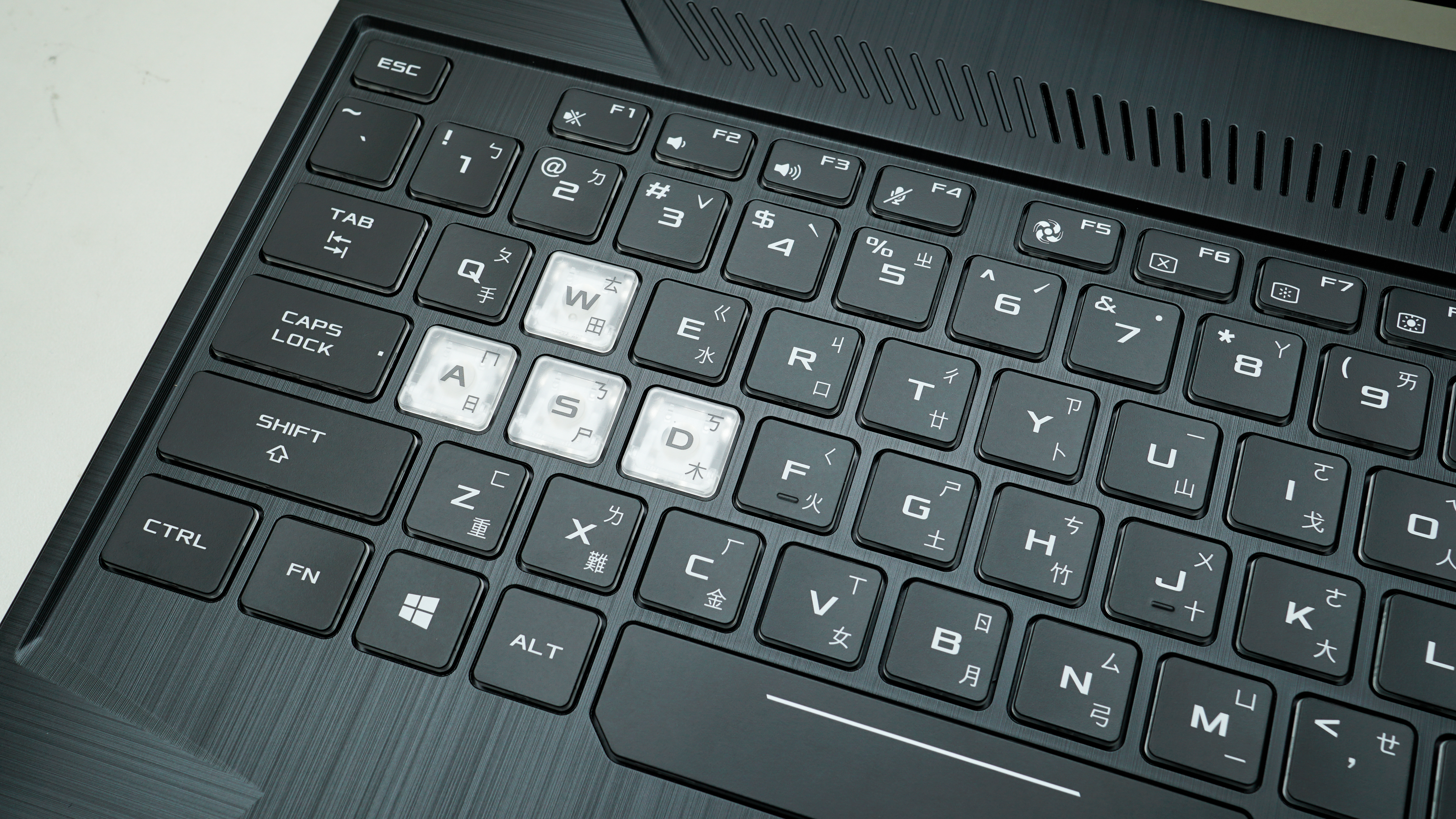 ASUS TUF系列電競筆電鍵盤