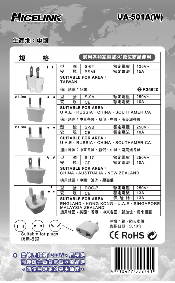 Nicelink 旅行萬用轉接頭