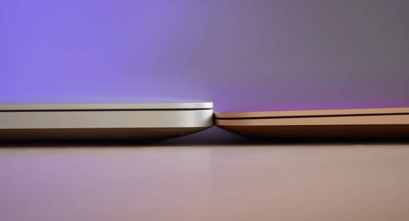 macbook air、pro厚度比較